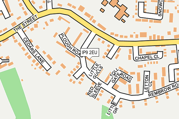 IP9 2EU map - OS OpenMap – Local (Ordnance Survey)