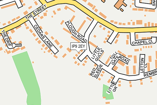 IP9 2EY map - OS OpenMap – Local (Ordnance Survey)