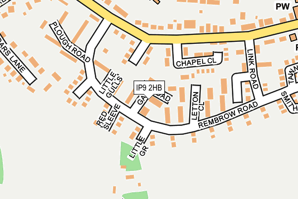 IP9 2HB map - OS OpenMap – Local (Ordnance Survey)