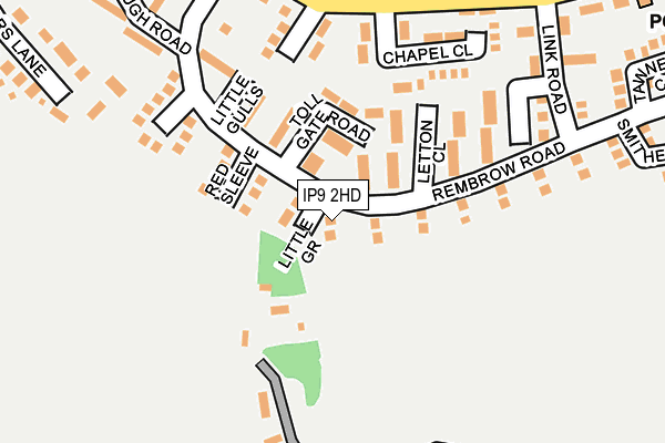 IP9 2HD map - OS OpenMap – Local (Ordnance Survey)