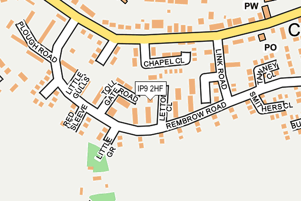 IP9 2HF map - OS OpenMap – Local (Ordnance Survey)