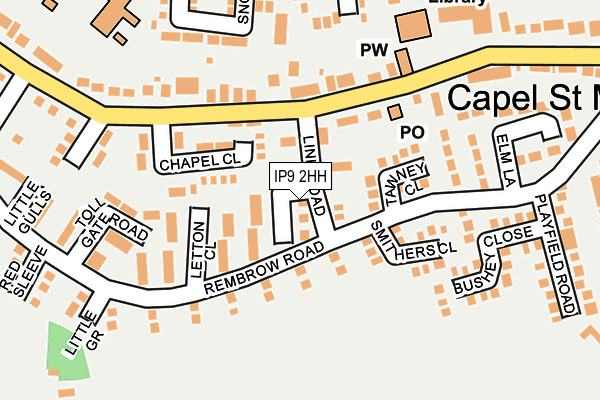 IP9 2HH map - OS OpenMap – Local (Ordnance Survey)