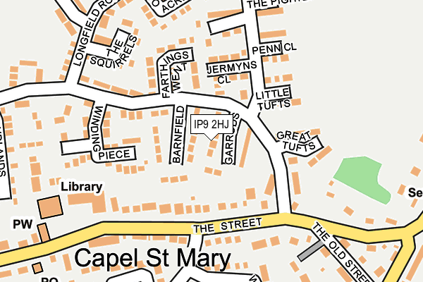 IP9 2HJ map - OS OpenMap – Local (Ordnance Survey)