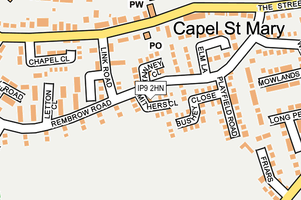 IP9 2HN map - OS OpenMap – Local (Ordnance Survey)