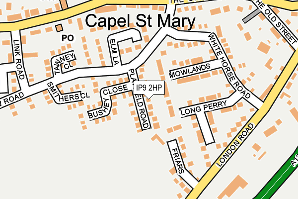 IP9 2HP map - OS OpenMap – Local (Ordnance Survey)