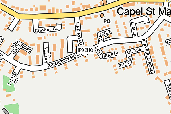 IP9 2HQ map - OS OpenMap – Local (Ordnance Survey)