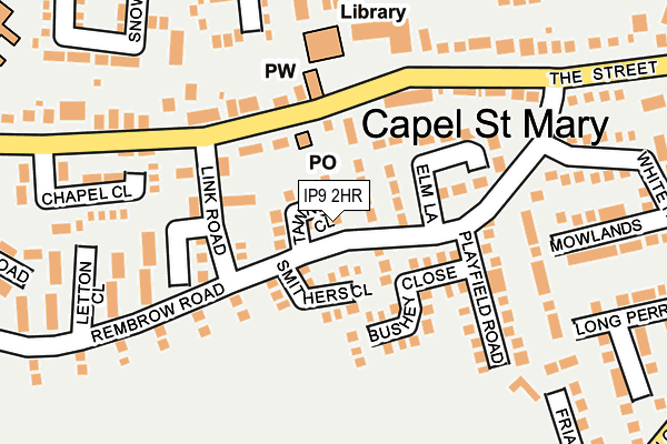 IP9 2HR map - OS OpenMap – Local (Ordnance Survey)