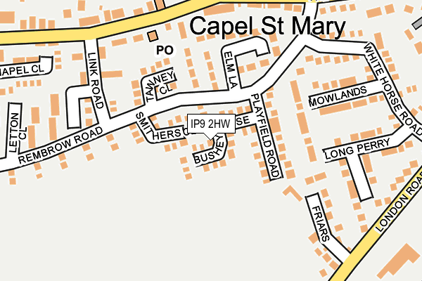 IP9 2HW map - OS OpenMap – Local (Ordnance Survey)