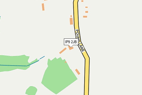 IP9 2JB map - OS OpenMap – Local (Ordnance Survey)