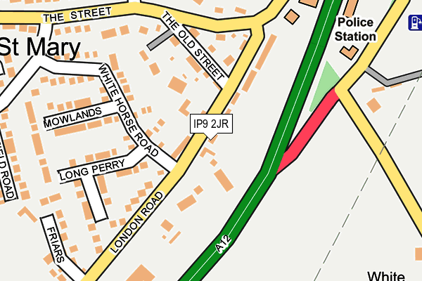 IP9 2JR map - OS OpenMap – Local (Ordnance Survey)