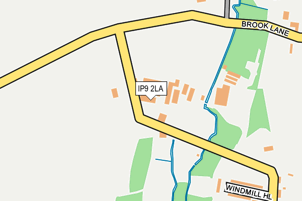 IP9 2LA map - OS OpenMap – Local (Ordnance Survey)