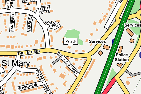 IP9 2LF map - OS OpenMap – Local (Ordnance Survey)