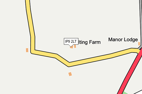 IP9 2LT map - OS OpenMap – Local (Ordnance Survey)