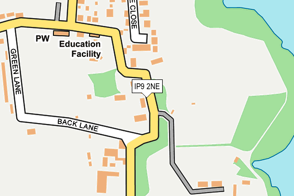 IP9 2NE map - OS OpenMap – Local (Ordnance Survey)