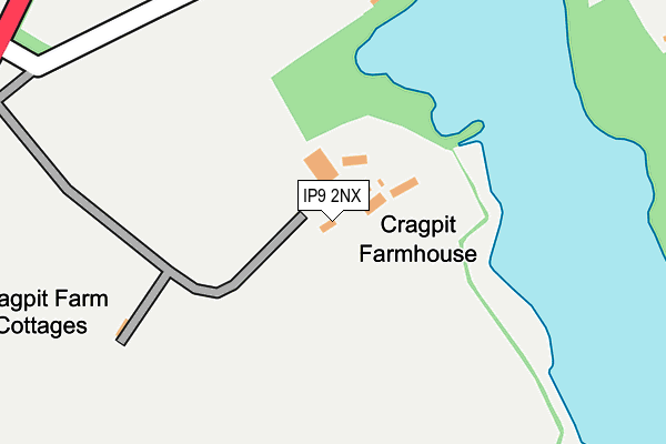 IP9 2NX map - OS OpenMap – Local (Ordnance Survey)