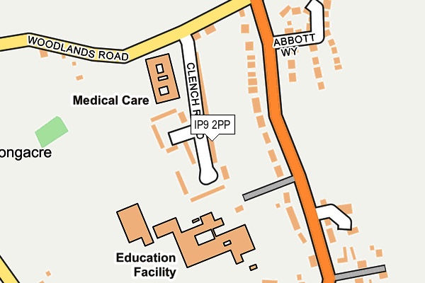 IP9 2PP map - OS OpenMap – Local (Ordnance Survey)