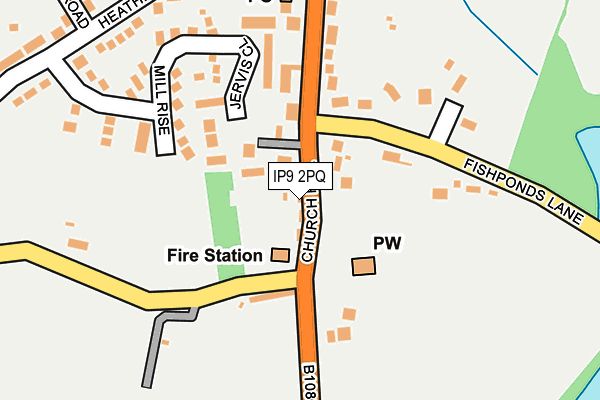 IP9 2PQ map - OS OpenMap – Local (Ordnance Survey)