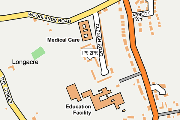 IP9 2PR map - OS OpenMap – Local (Ordnance Survey)