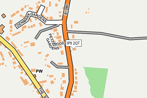 IP9 2QT map - OS OpenMap – Local (Ordnance Survey)