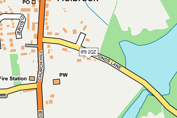 IP9 2QZ map - OS OpenMap – Local (Ordnance Survey)