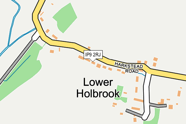 IP9 2RJ map - OS OpenMap – Local (Ordnance Survey)