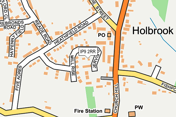 IP9 2RR map - OS OpenMap – Local (Ordnance Survey)