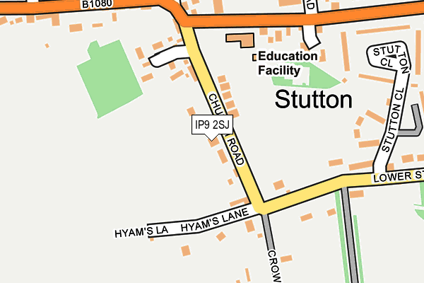 IP9 2SJ map - OS OpenMap – Local (Ordnance Survey)