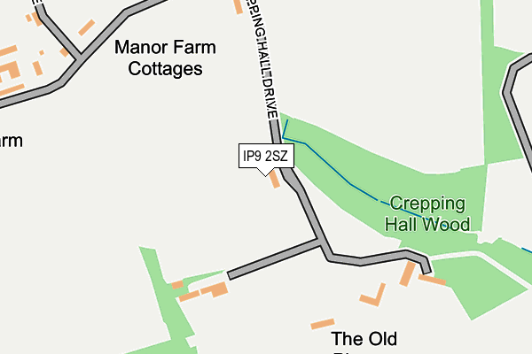 IP9 2SZ map - OS OpenMap – Local (Ordnance Survey)