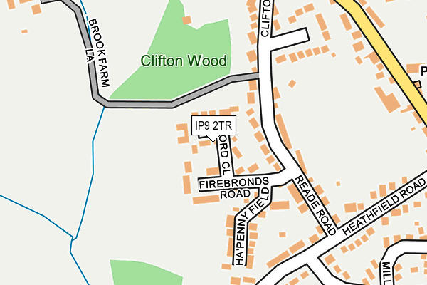 IP9 2TR map - OS OpenMap – Local (Ordnance Survey)