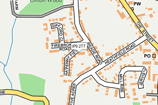 IP9 2TT map - OS OpenMap – Local (Ordnance Survey)