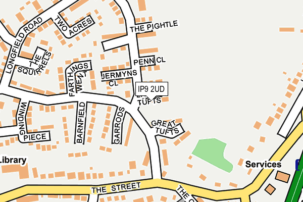 IP9 2UD map - OS OpenMap – Local (Ordnance Survey)