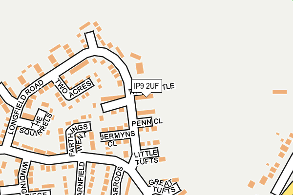 IP9 2UF map - OS OpenMap – Local (Ordnance Survey)