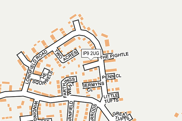 IP9 2UG map - OS OpenMap – Local (Ordnance Survey)