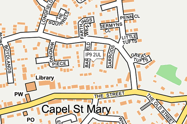 IP9 2UL map - OS OpenMap – Local (Ordnance Survey)