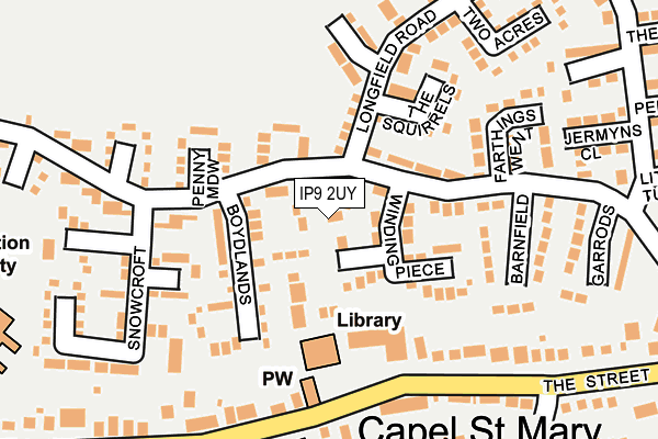 IP9 2UY map - OS OpenMap – Local (Ordnance Survey)
