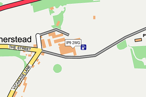 IP9 2WG map - OS OpenMap – Local (Ordnance Survey)