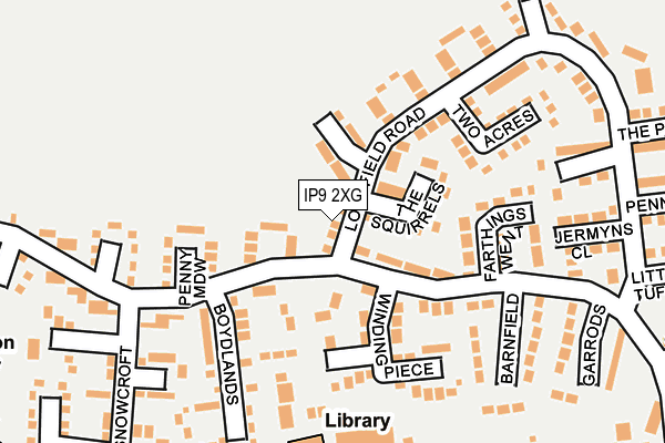 IP9 2XG map - OS OpenMap – Local (Ordnance Survey)