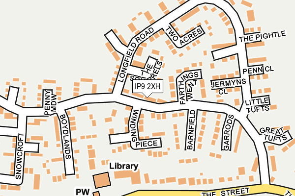 IP9 2XH map - OS OpenMap – Local (Ordnance Survey)