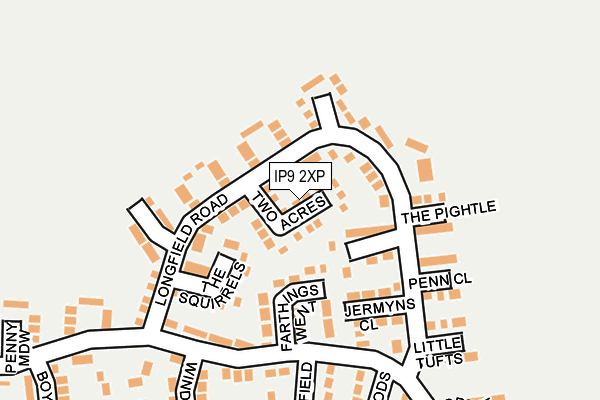 IP9 2XP map - OS OpenMap – Local (Ordnance Survey)