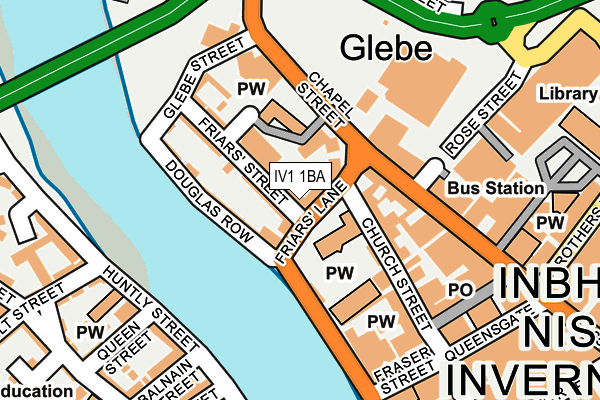 IV1 1BA map - OS OpenMap – Local (Ordnance Survey)