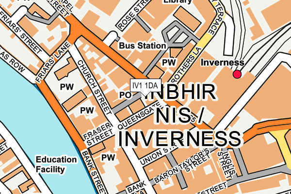 IV1 1DA map - OS OpenMap – Local (Ordnance Survey)