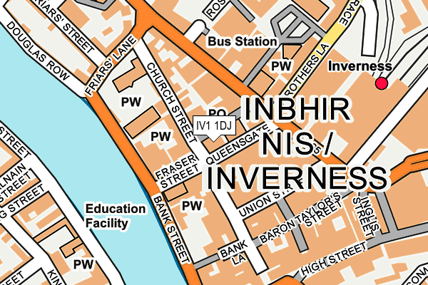 IV1 1DJ map - OS OpenMap – Local (Ordnance Survey)