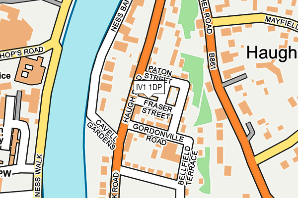 IV1 1DP map - OS OpenMap – Local (Ordnance Survey)