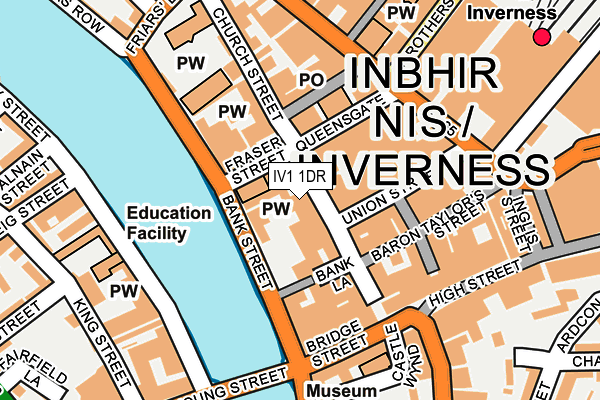 IV1 1DR map - OS OpenMap – Local (Ordnance Survey)