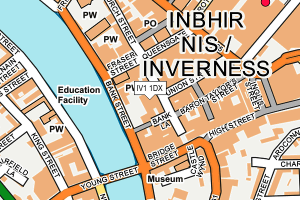 IV1 1DX map - OS OpenMap – Local (Ordnance Survey)