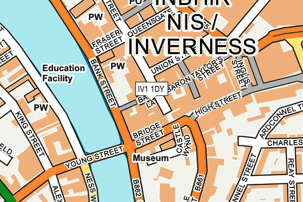 IV1 1DY map - OS OpenMap – Local (Ordnance Survey)