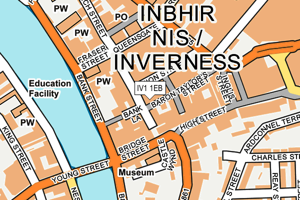 IV1 1EB map - OS OpenMap – Local (Ordnance Survey)