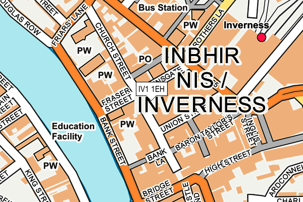 IV1 1EH map - OS OpenMap – Local (Ordnance Survey)