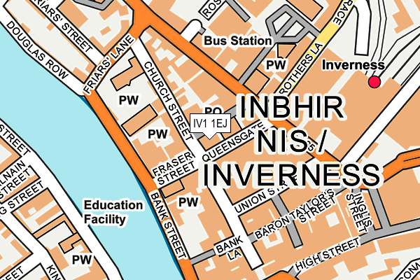 IV1 1EJ map - OS OpenMap – Local (Ordnance Survey)