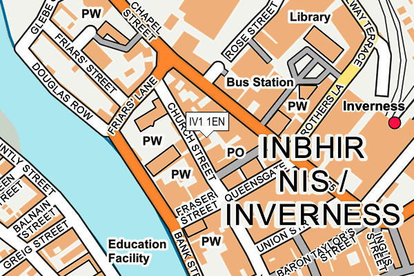 IV1 1EN map - OS OpenMap – Local (Ordnance Survey)